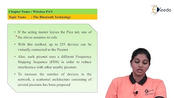 The Bluetooth Technology - Wireless PAN - Wireless Networks.