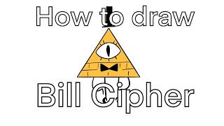 How to draw Bill Cipher || Gravity Falls