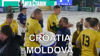 Croatia - Moldova men snow rugby european chempionship beach, bronze