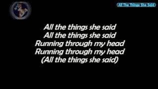 All The Things She Said - t.A.T.u. | Instrumental   Letra | HD