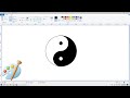 How to Draw Yin-Yang Logo in MS Paint | Ms Paint | Easy step |