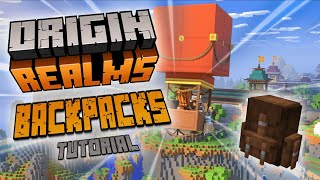 Minecraft Origin Realms Tutorials 1 ⭐ Backpack Cosmetics ⭐