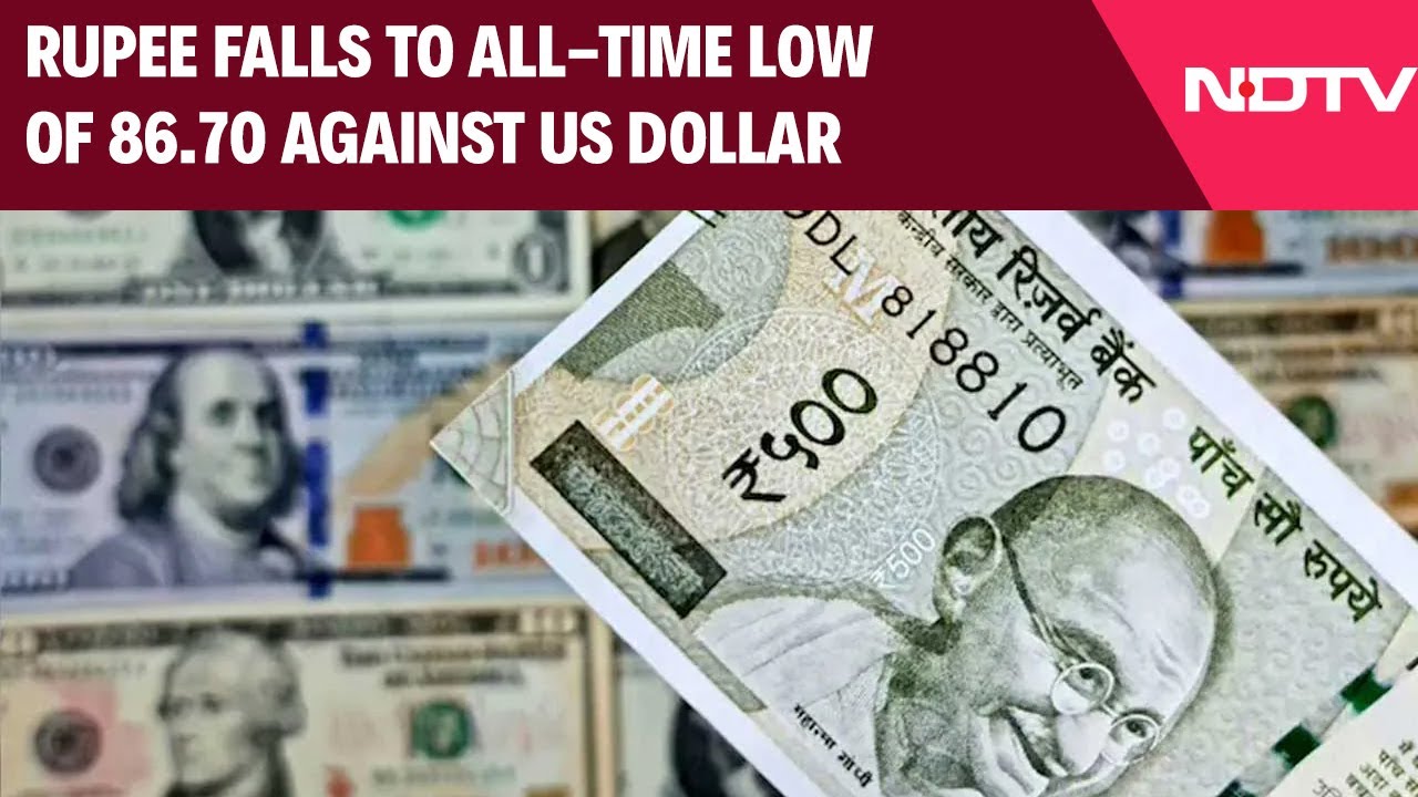 INR News | Rupee Falls To All-Time Low Of 86.70 Against US Dollar