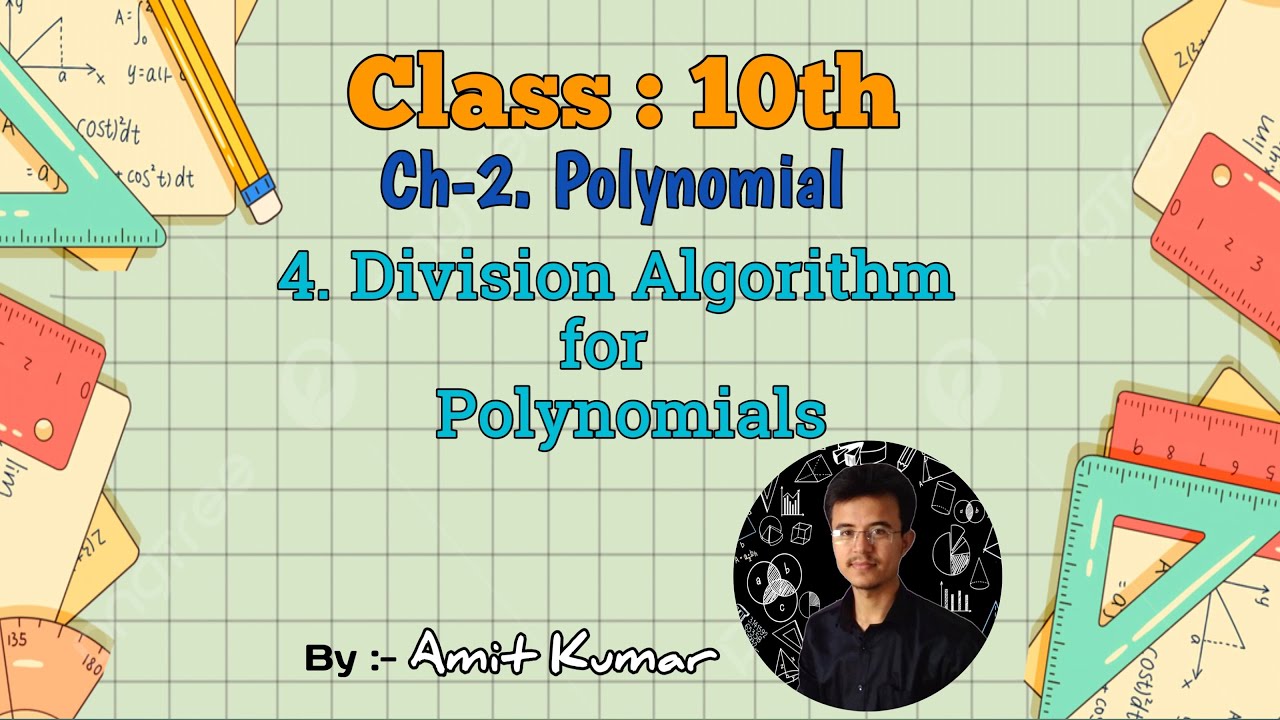6 Division Algorithm For Polynomials Class 10th YouTube 6 division algorithm for polynomials class 10th youtube