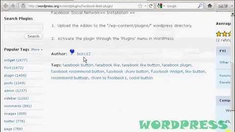 Wordpress Tutorial 44:   How to Add A Facebook Like Button In Your Post