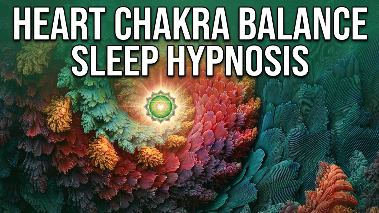 Sleep Hypnosis for Heart Chakra Balance (Black Screen) | Emotional Healing and Inner Peace