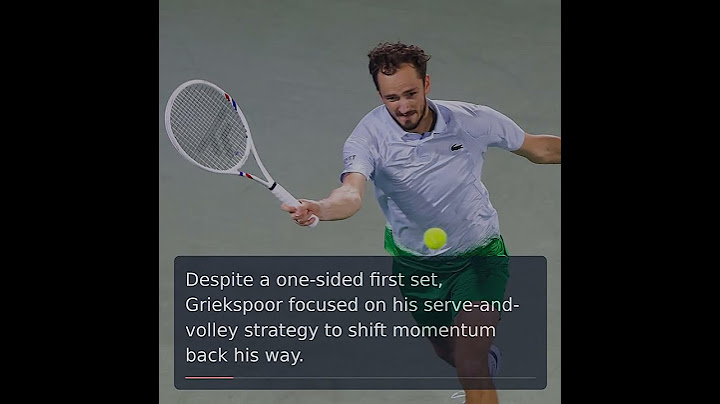 Tallon Griekspoor's Epic Upset Over Daniil Medvedev at Dubai Championships