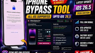 NEW iPhone Bypass Tool 2026 🔥 iOS 18.6–26.5 Update | GSM iOS UNLOCKER screenshot 3