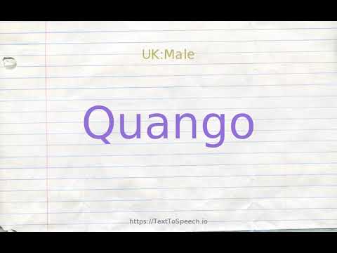 How to pronounce quango