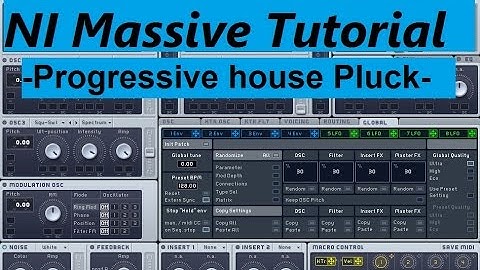 NI Massive Tutorial: Progressive House Pluck