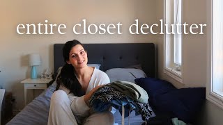 Decluttering my ENITRE Closet | A Minimal Wardrobe