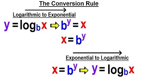 Algebra Ch 47: Logarithmic Functions (4 of 26) The Conversion Rule