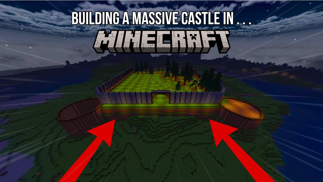 Building a MASSIVE castle in survival Minecraft | 10,000 dirt - YouTube