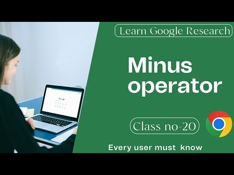 Minus operator | negative operator  | Google Search | Power searching with Google | legal technology