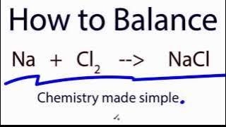 How to Balance:  Na      Cl2  =   NaCl