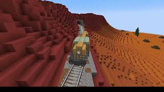 Minecraft Create mod: 25 minute train ride across a massive map