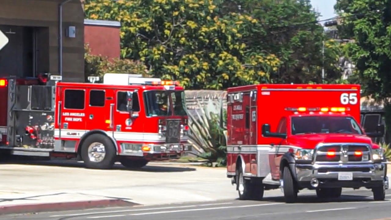LAFD Engine & Rescue 65, Engine 66 - YouTube