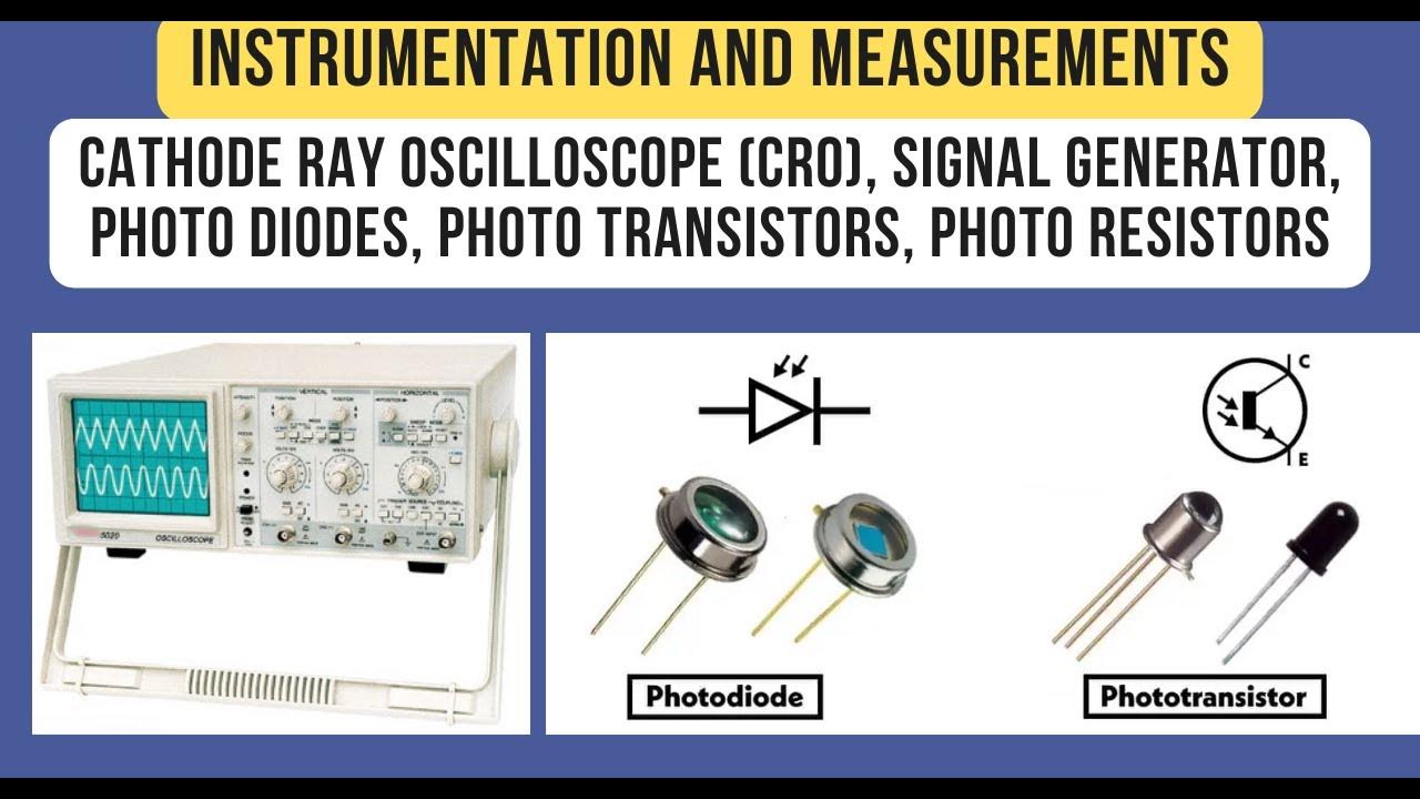 Cathode Ray Oscilloscope (CRO), Signal Generator, Photo Diodes, Photo