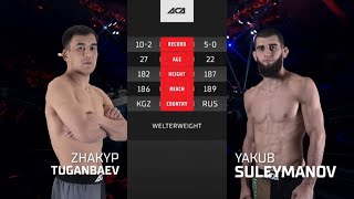 Жакып Туганбаев vs. Якуб Сулейманов | Zhakyp Tuganbaev vs. Yakub Suleymanov | ACA 169