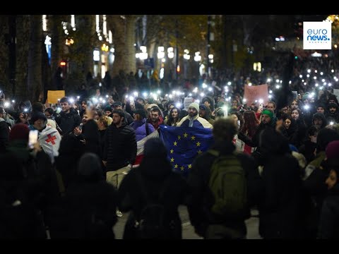 თბილისი, რუსთაველის გამზირი, 22:05, 13 დეკემბერი, 2024 წელი