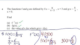 FUNCTIONS 2024 Additional mathematics external G12 ECZ exam Q4 P1