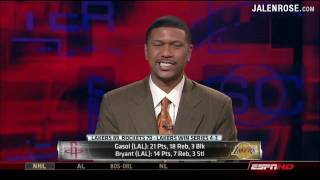 Lakers vs Rockets Game 7 5\/17\/09 - 2009 NBA Playoffs - Jalen Rose on ESPN