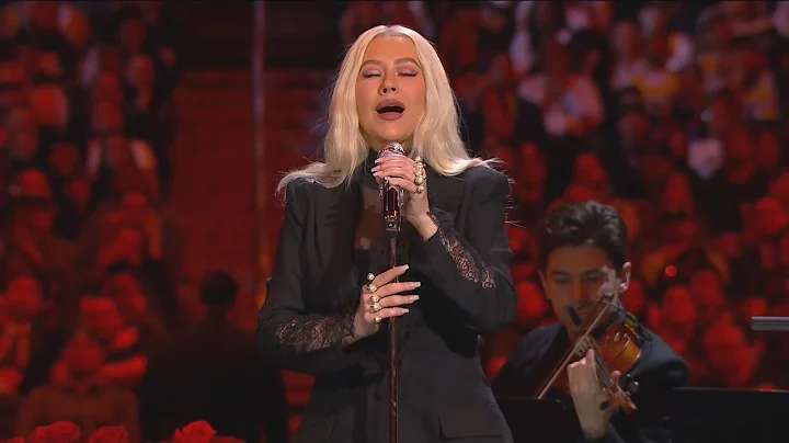 Christina Aguilera sings 'Ave Maria' at Kobe & Gia...