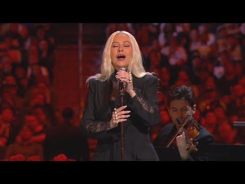 Christina Aguilera Sings 'Ave Maria' At Kobe x Gia Bryant Memorial