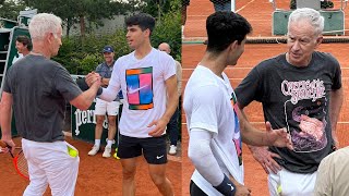 John McEnroe Came to Alcaraz's Training and Surprised Him and Then They Trained Next to Each Other