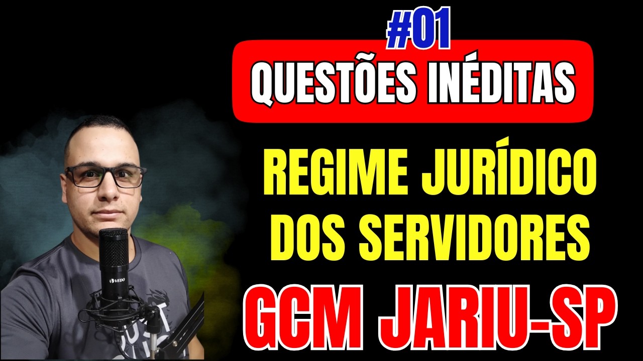 #01 QUESTÕES Regime Jurídico dos servidores DE JARINU SP CONCURSO GCM 2026 #jarinu #gcm