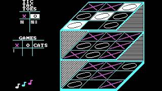 Cubic Tic Tac Toe (1985), DOS, Puzzle, Silver Bullet Systems screenshot 3