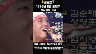 [#Shorts] 가요톱10 1996년 8월 둘째주 1위 골든컵 앵콜 클론 - 꿍따리 샤바라 | KBS 방송