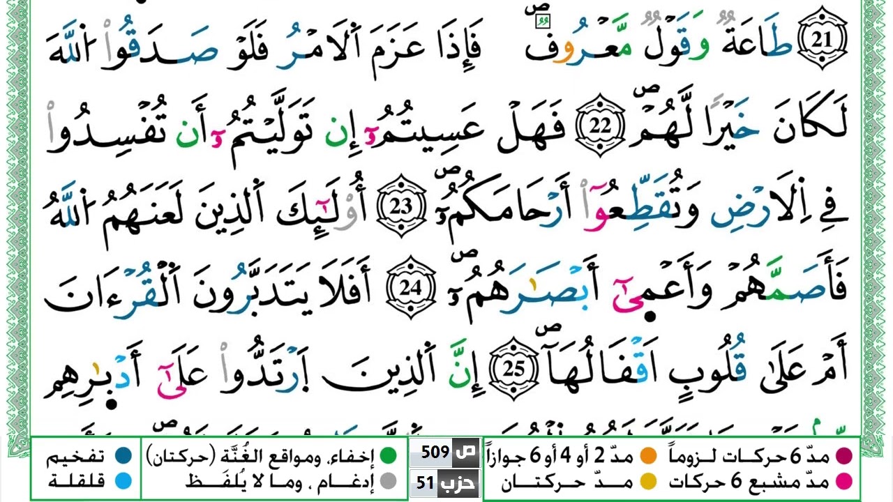 سورة محمد القسم الثالث مكرر ياسين الجزائري برواية ورش عن نافع