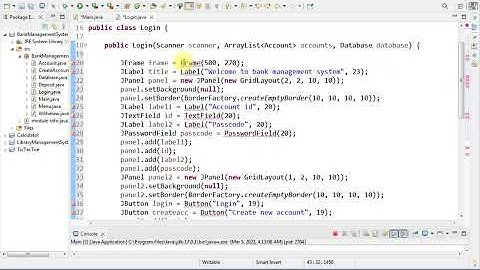 GUI for Bank Management System using Java (Part 1)