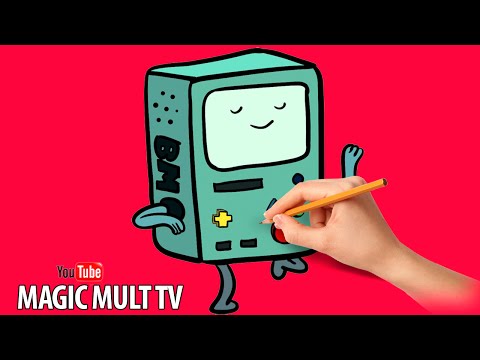Как нарисовать Бимо из Время Приключений How To Draw And Paint BMO Adventure Time Cartoon Network