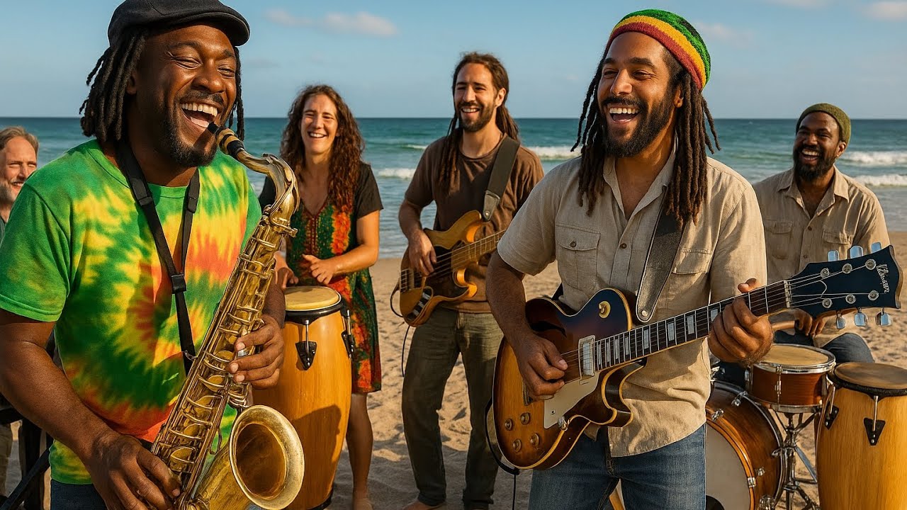 Feel the Island Soul: Reggae Blues Saxophone with Conga & Bongo Beats ...