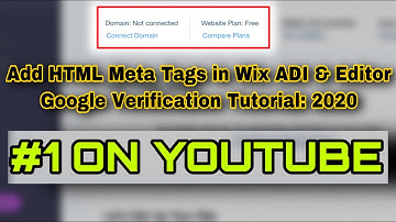 2020: How To Add Custom Header Code Meta Tags To WIX ADI & WIX EDITOR | GOOGLE VERIFICATION | #1onYT