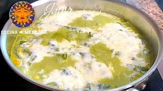 Pollo Con Rajas y Crema