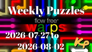 Flow Free Warps - Weekly Puzzles - Extreme Interval - 2026-07-27 to 08-02 - July 27 to Aug 2nd 2026 screenshot 1