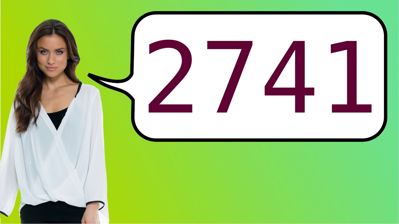 How to say '2741' in French? - YouTube