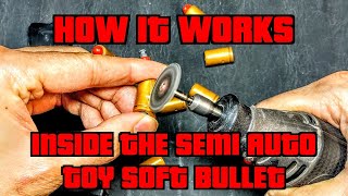 HOW IT WORKS: SOFT BULLET TEARDOWN of "continuous emissions" soft bullet from shell ejecting toy gun screenshot 3