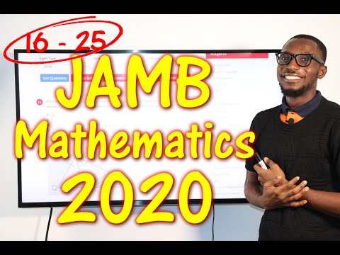 JAMB CBT Mathematics 2020 Past Questions 16 - 25