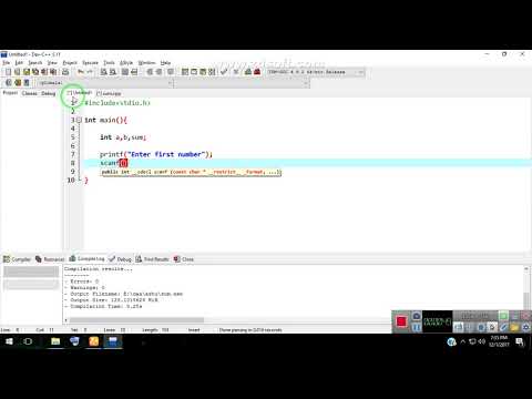 How to add two integers numbers and show their sum.