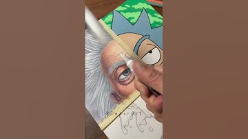 One Drawing BUT! In 4 different ✨Styles✨Pt.3 #shorts #rickandmorty #realism