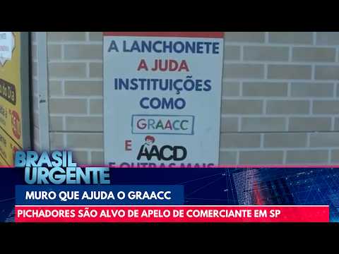 Merchant makes plea against graffiti on wall in Santo Amaro | Brasil Urgente