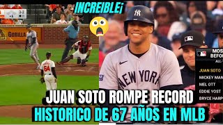 Juan Soto Rompe Record Historico de 67 Años De La Leyenda Mickey Mantle Algo Sin Precedente En MLB