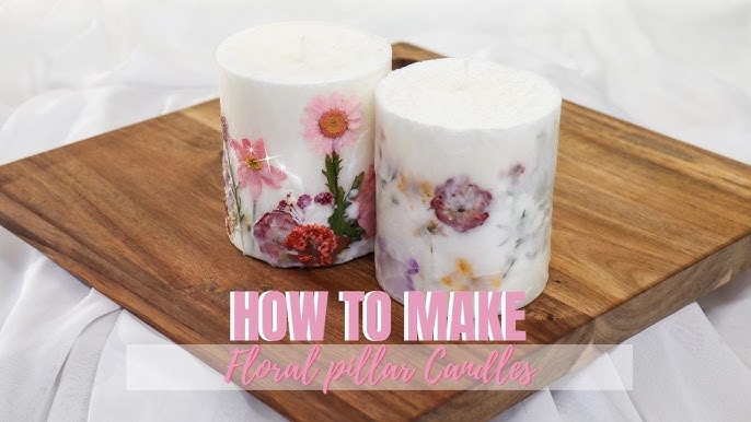 Create Beautiful Dried Flower Candles