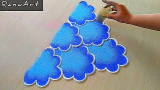 मकरसंक्रांत  Easy & Simple Rangoli|Easy Festival Rangoli|Simple Kolam Design|Easy Muggulu|रंगोली