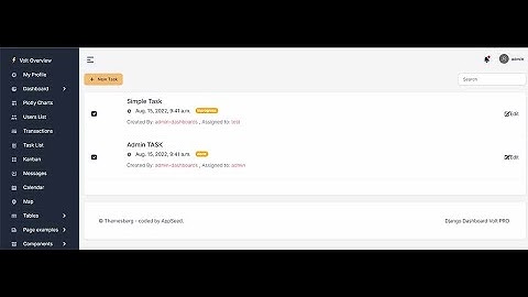 Django Tasks Module - Create, Assign and Update Tasks | AppSeed