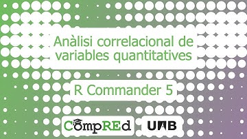 R Commander 5. Anàlisi correlacional de variables quantitatives